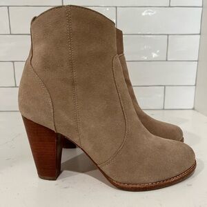 Joie Dalton Western Suede Boot. Tan. Size 10.